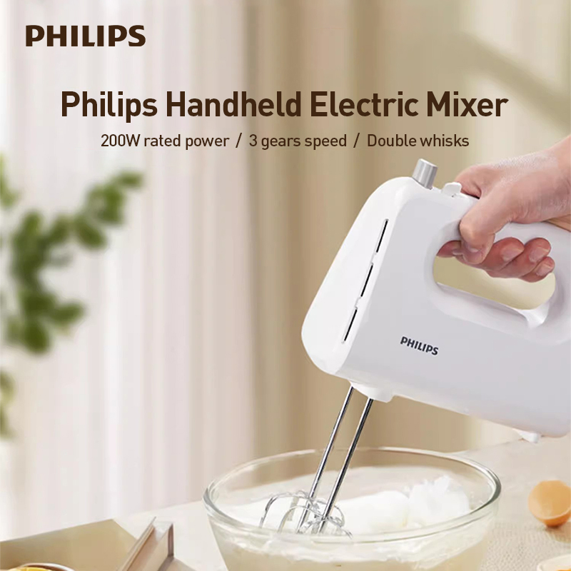 Kitchen Appliances Germany - Philips Handheld Elektrische Eierklopper 3-Speed ​​2-Beater