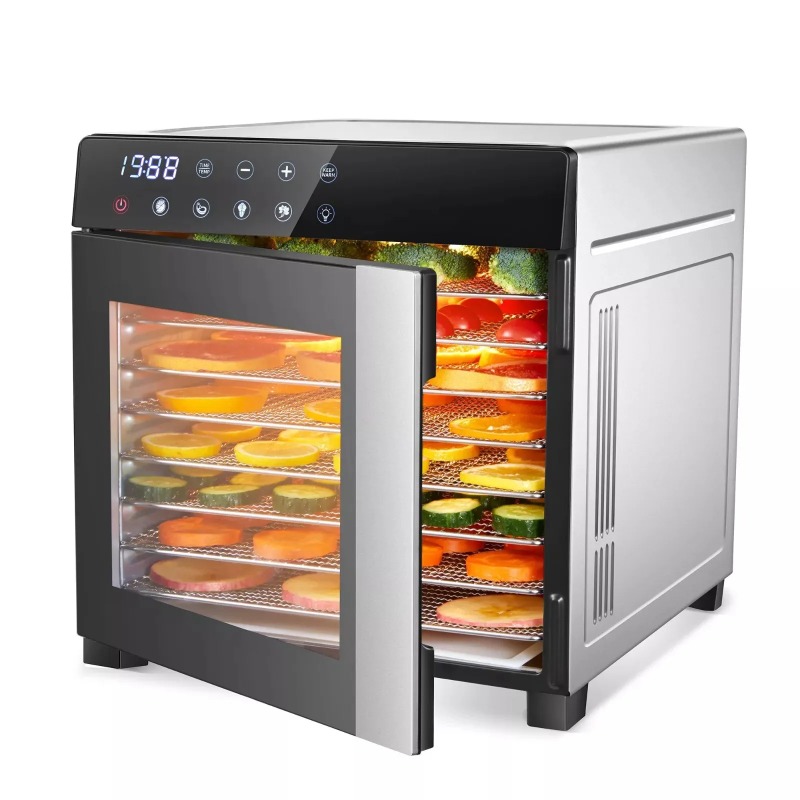 Dehydrator Tray Electric - Roestvrij staal met 8 laden, 600