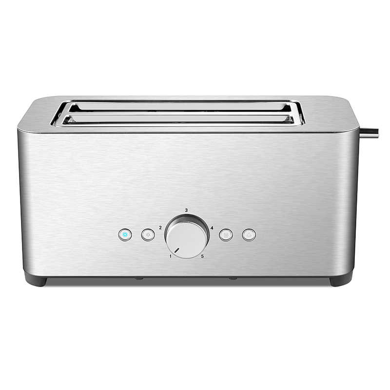 Toaster 4 Slice - Elektrische automatische opklapbare broodrooster van roestvrij