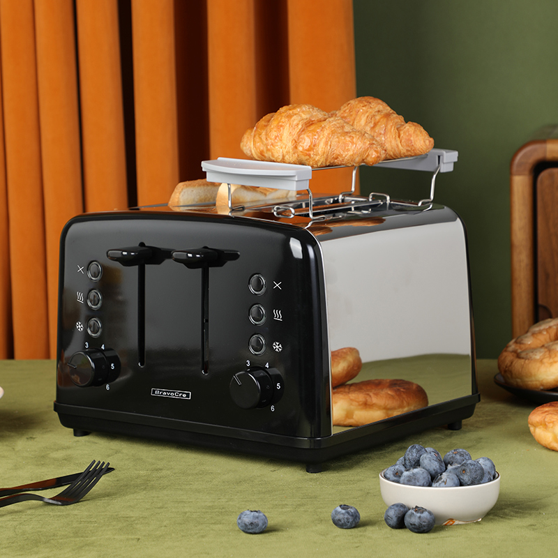 Toaster 4 Slice - 4-Slice Automatische Broodrooster van RVS -