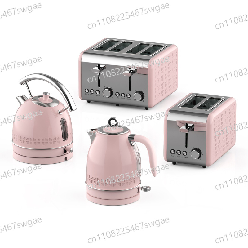 Toaster 4 Slice - Waterkoker en broodroosterset, sapblender, retro broodrooster,