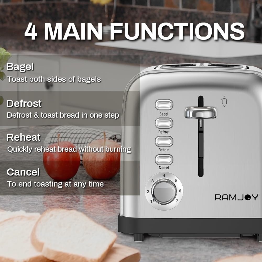 Extra brede broodrooster voor  - Toaster 4 Slice recensie en prijs