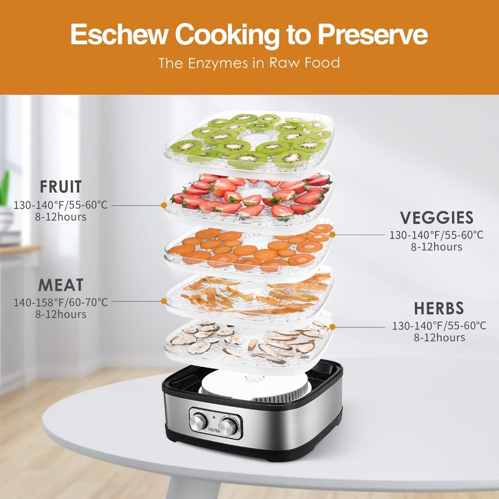 Elektrische voedseldroger met  - Dehydrator Tray Electric recensie en prijs