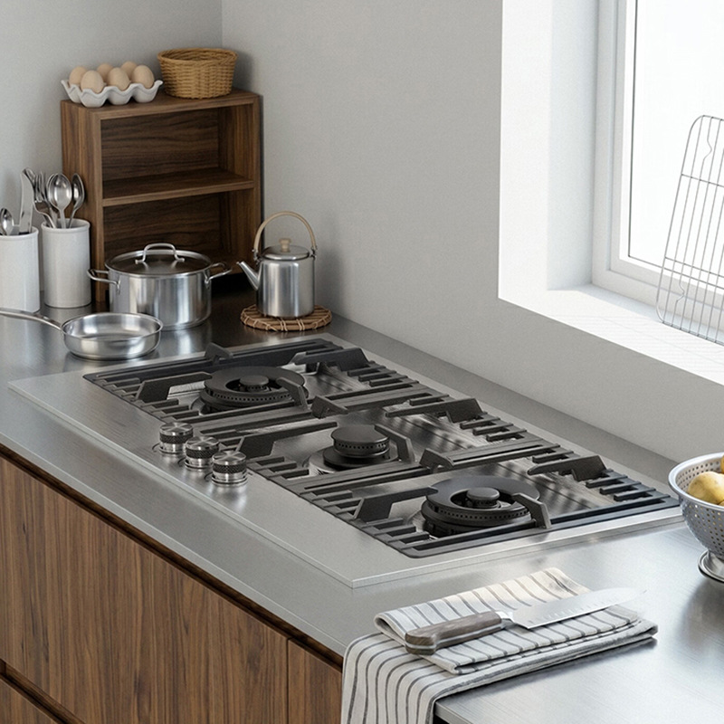 304 RVS gasfornuis, 3 branders - Kitchen Appliances Built In recensie en prijs