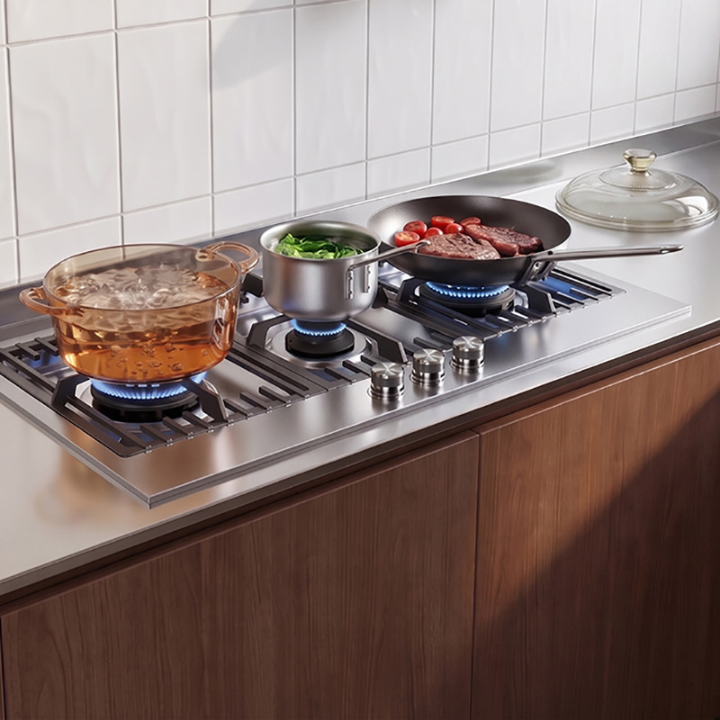 304 RVS gasfornuis, 3 branders - Kitchen Appliances Built In recensie en prijs